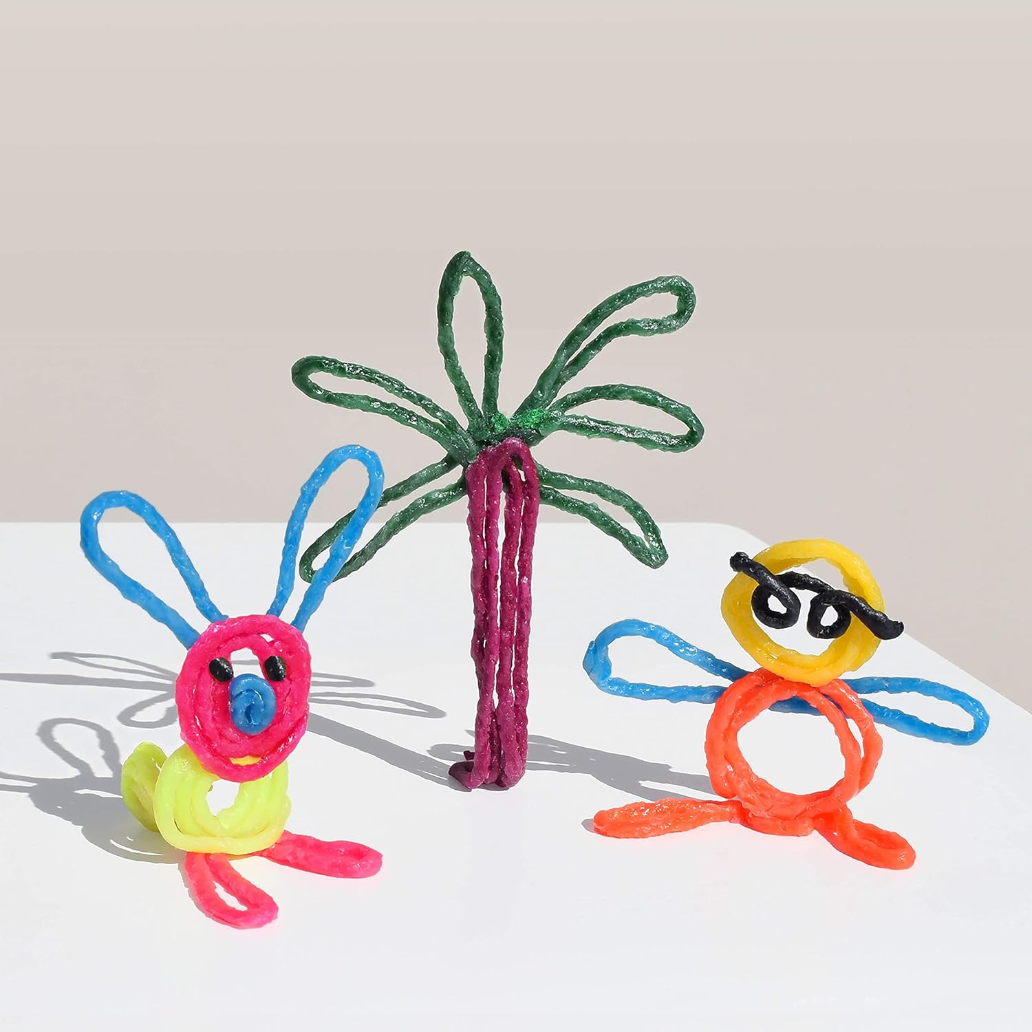 Wikki Stix for Doodlers - Kid's Travel Essential: Portable Creativity On-The-Go! Pack of 24 Wikki Stix in Neon and Primary Colors. Made in USA ! 3 & Up - Image 2
