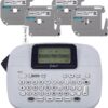 Brother PT-M95 P-Touch Monochrome Label Maker Bundle (4 Label Tapes Included),White