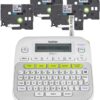 Brother P-Touch, PTD210, Easy-to-Use Label Maker Bundle (4 Label Tapes Included), White, Small