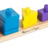Melissa & Doug Stack and Sort Board - Wooden Educational Toy With 15 Solid Wood Pieces
