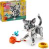 LEGO Creator 3 in 1 Playful Cat Toy - Building Toy with 3 Building Options, Cat, Dog, or Pigeon - Birthday Gift for Kids - Animal Figures for Kids, Girls and Boys
