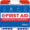 Be Smart Get Prepared 110 pc First Aid Kit: Clean, Treat, Protect Minor Cuts, Home, Office, Car, School, Business, Travel, Emergency, Outdoor, Camping & Sports, FSA/HSA (Packaging may vary)
