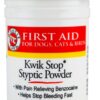 Miracle Care Kwik Stop Styptic Powder For Dogs, Cats and Birds Fast Acting Blood Stop Powder with Pain Relieving Benzocaine