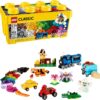 LEGO Classic Medium Creative Brick Box Building Toy Set - Featuring Storage, Includes Train, Car, and a Tiger Figure, and Playset for Kids, Boys and Girls