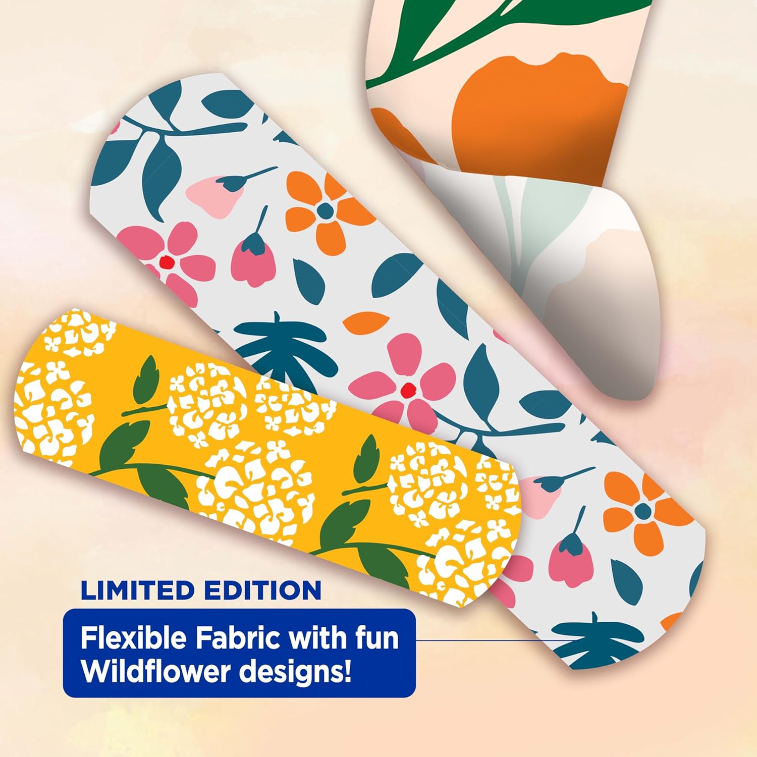 Band-Aid Brand Flexible Fabric Adhesive Bandages, Comfortable Flexible Protection & Wound Care for Minor Cuts & Scrapes, First Aid Bandage with a Wildflower Design, Assorted Sizes, 30 ct - Image 3